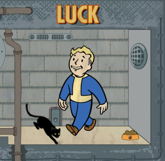 High Quality Fallout Luck Blank Meme Template