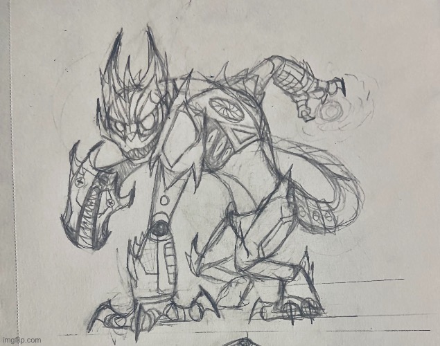 When the sketch is messy as hell but the idea is coming along nicely | image tagged in robot,dragon,wait thats a dragon | made w/ Imgflip meme maker