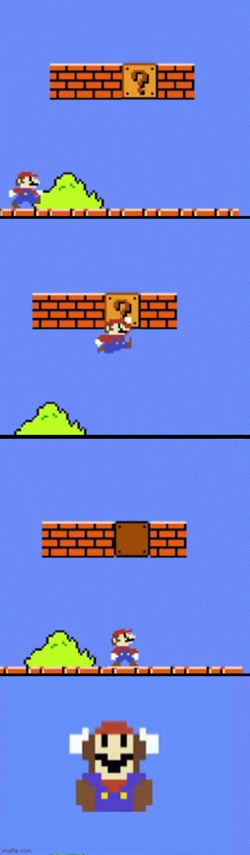 MARIO DIES | image tagged in mario dies | made w/ Imgflip meme maker