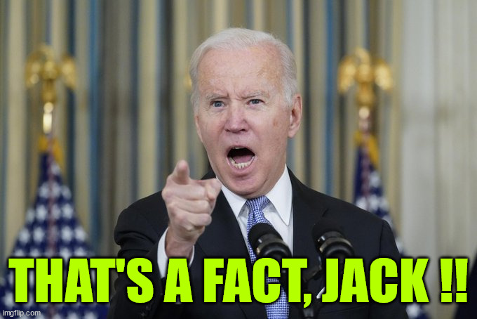Mad Biden | THAT'S A FACT, JACK !! | image tagged in mad biden | made w/ Imgflip meme maker