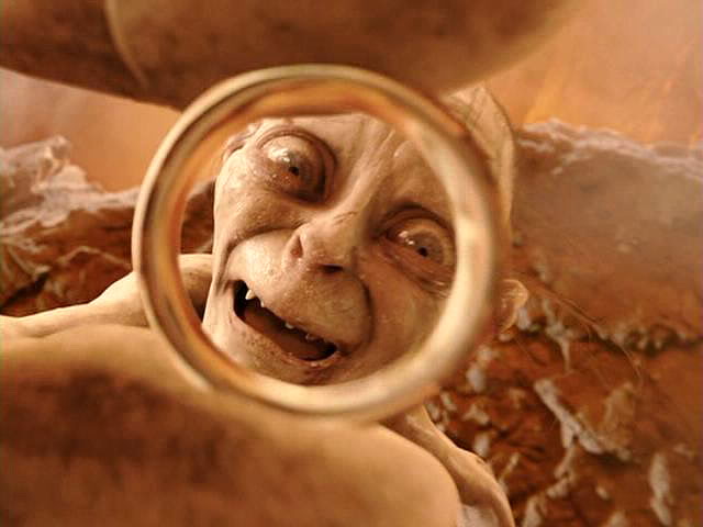 Gollum with Ring of Power Blank Meme Template