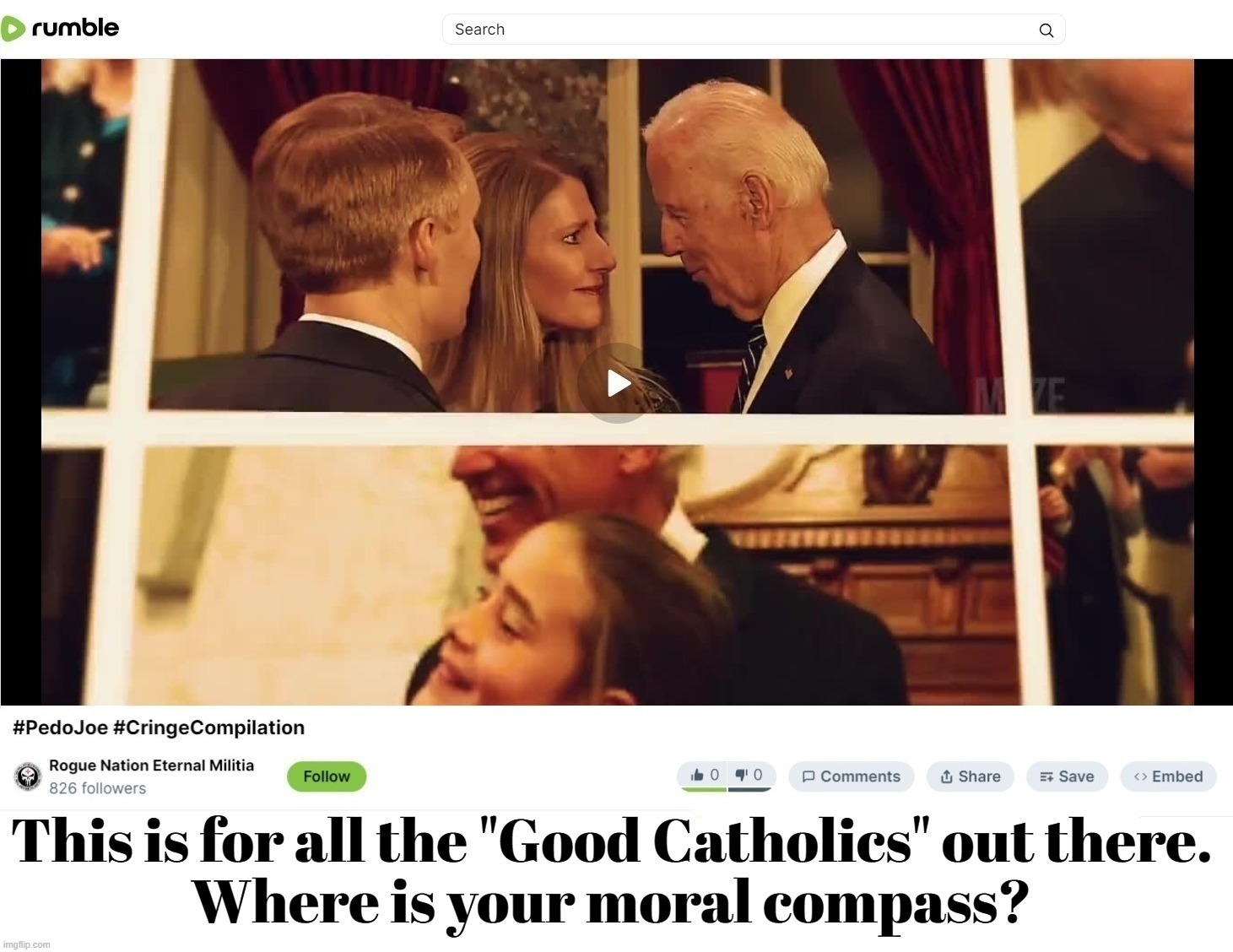 This is for all the "Good Catholics" out there. Where is your moral compass? | image tagged in pedojoe,good catholics,cringe,cringe worthy,pedophiles,incest | made w/ Imgflip meme maker