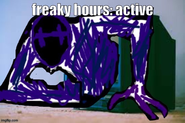Gate: Open | freaky hours: active | image tagged in glitch tv | made w/ Imgflip meme maker