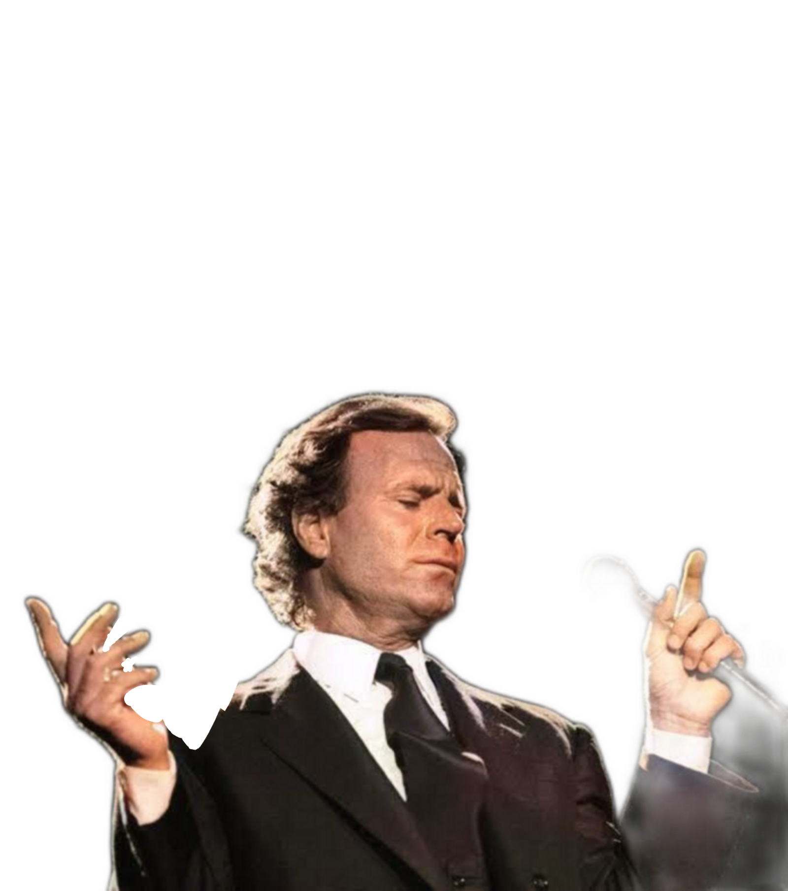 Julio iglesias con vaso seven 7 eleven Blank Meme Template