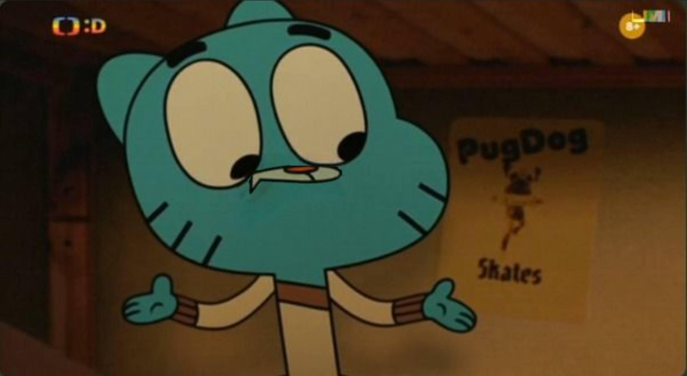 High Quality Gumball shocked Blank Meme Template