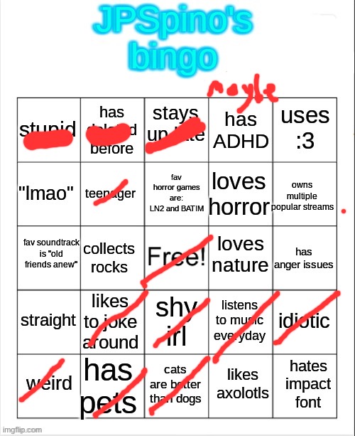 image tagged in jpspino's new bingo updated | made w/ Imgflip meme maker