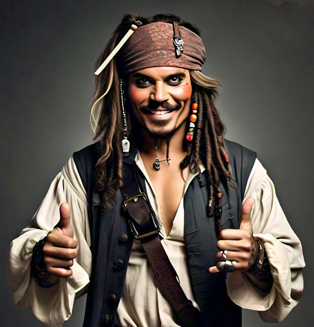 JACK SPARROW 2 THUMBS UP Blank Meme Template