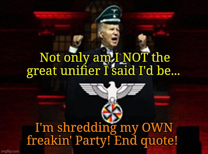 See Dick. See Dick run. Run Dick... Run! | Not only am I NOT the great unifier I said I'd be... I'm shredding my OWN freakin' Party! End quote! | image tagged in rachel maddow geraldo,joy reid tdsin',political meme,politics,funny memes,funny | made w/ Imgflip meme maker