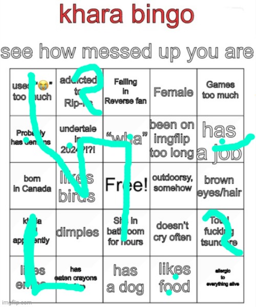 We only got one life. | image tagged in khara bingo | made w/ Imgflip meme maker
