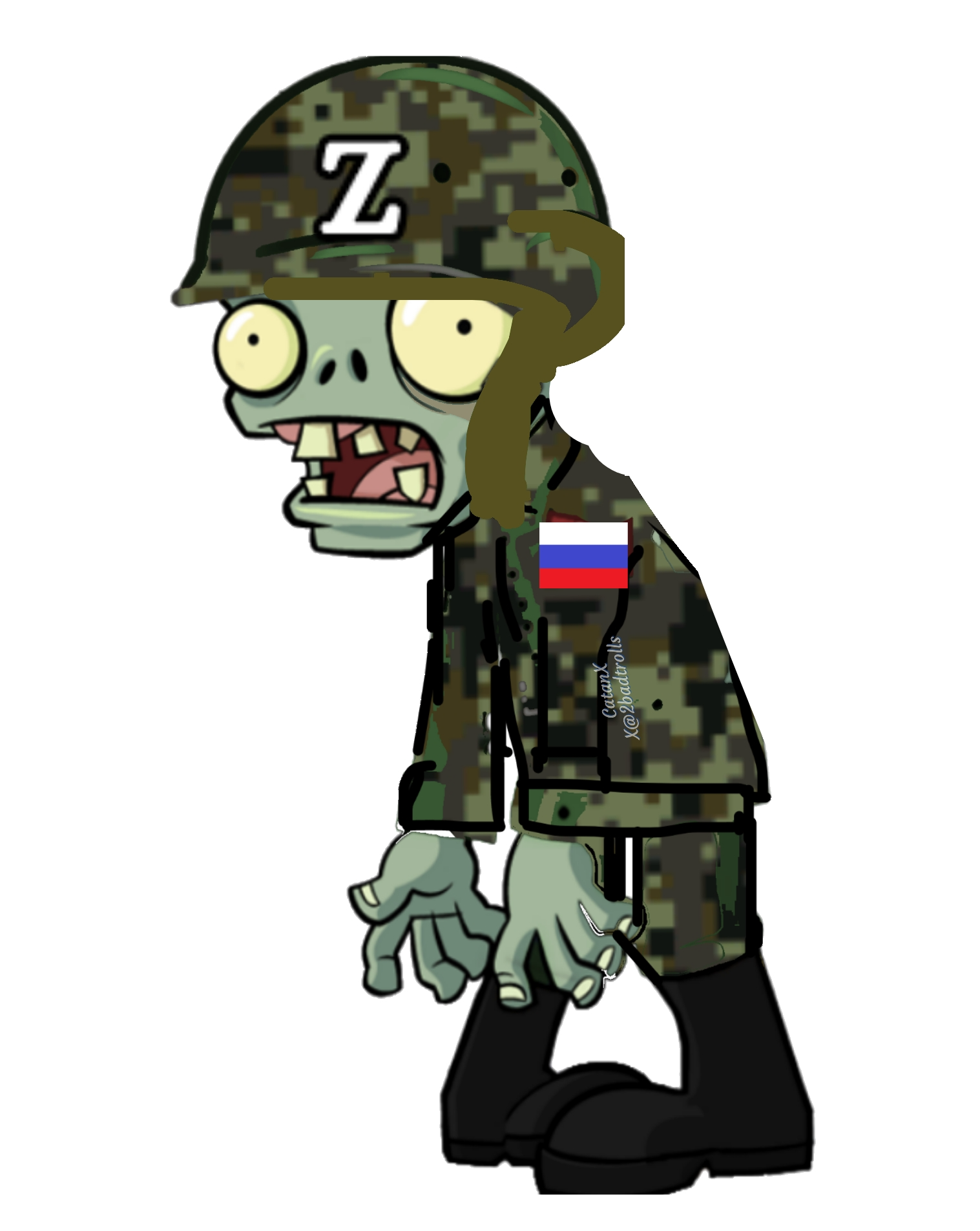 High Quality PVZ Russian Z zombie UKRAINE Blank Meme Template