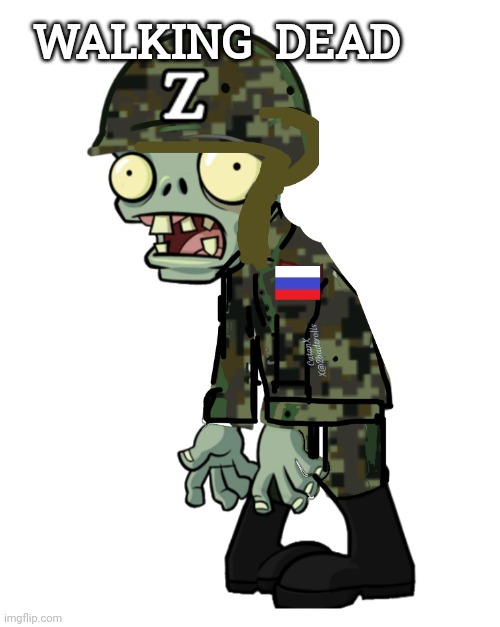 Ruzzie ZOMBIE  PVZ | WALKING  DEAD | image tagged in pvz russian z zombie ukraine | made w/ Imgflip meme maker