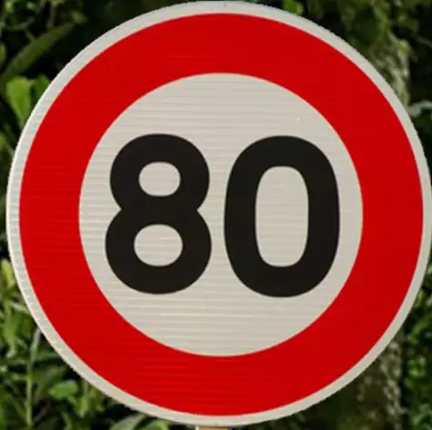 High Quality 80 kilometer per hour limit sign Blank Meme Template