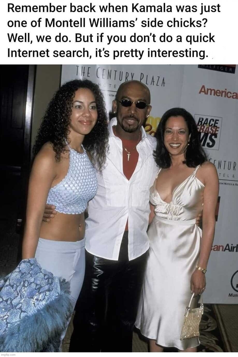 Remember the last time Kamala Harris played second fiddle to a two bit hooker? | image tagged in kamala harris,political prostitute,hookers,montell williams,heels up harris,vice president trump | made w/ Imgflip meme maker