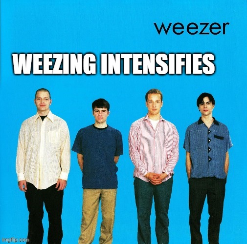 Wheezing intensifies harder | WEEZING INTENSIFIES | image tagged in wheezing intensifies harder | made w/ Imgflip meme maker