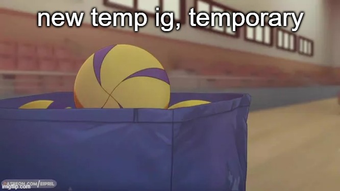 Volleyball | new temp ig, temporary | image tagged in volleyball | made w/ Imgflip meme maker