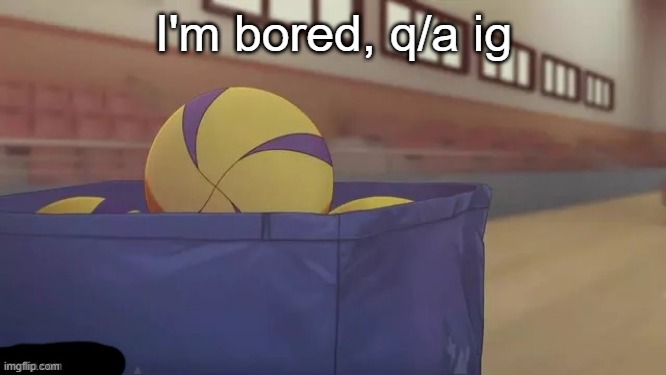 Volleyball | I'm bored, q/a ig | image tagged in volleyball | made w/ Imgflip meme maker