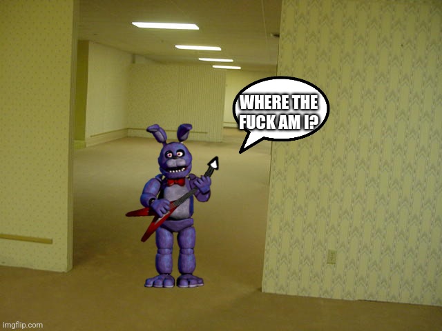 The Backrooms | WHERE THE FUCK AM I? | image tagged in the backrooms | made w/ Imgflip meme maker