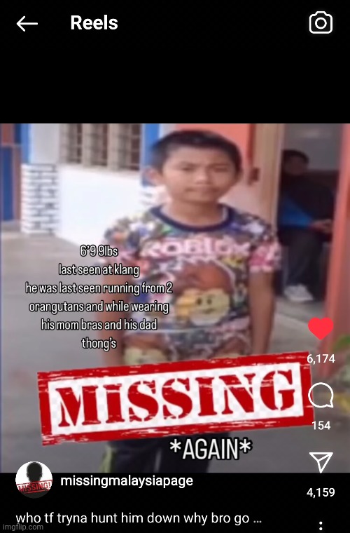 so sad that instagram is showing me missing children | made w/ Imgflip meme maker
