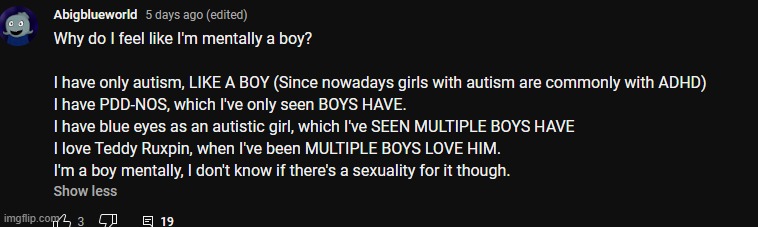 She thinks she's trans bcuz she doesn't have ADHD wtf? ☠️☠️☠️ | made w/ Imgflip meme maker