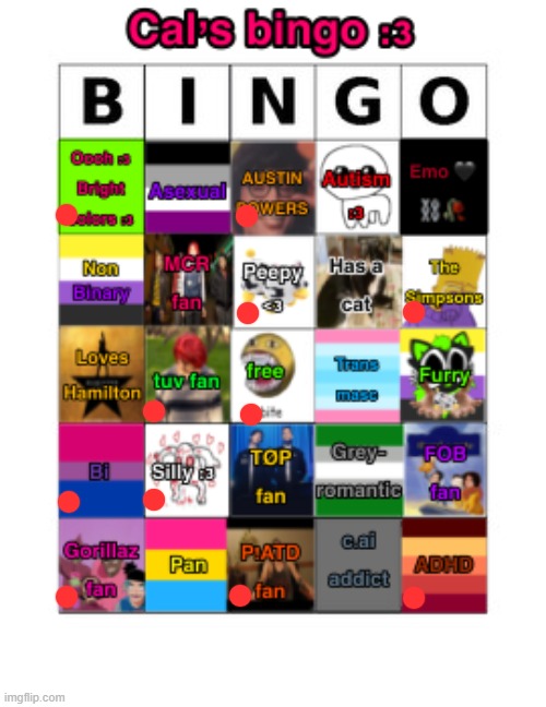 No bingo 3: | image tagged in cal s bingo | made w/ Imgflip meme maker