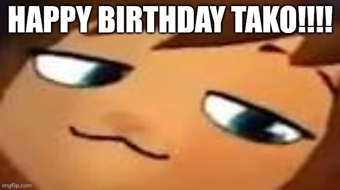 smug hat kid.mp4 | HAPPY BIRTHDAY TAKO!!!! | image tagged in smug hat kid mp4 | made w/ Imgflip meme maker