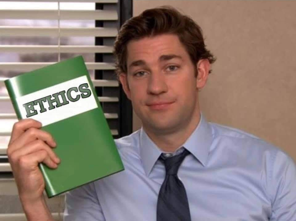 jim ethics book Blank Meme Template