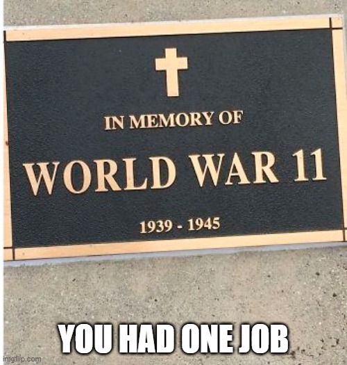 YOU HAD ONE JOB | image tagged in you had one job | made w/ Imgflip meme maker