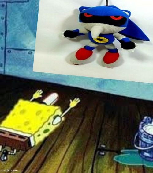 spongebob worship | image tagged in spongebob worship,bootleg,plush,sonic the hedgehog | made w/ Imgflip meme maker