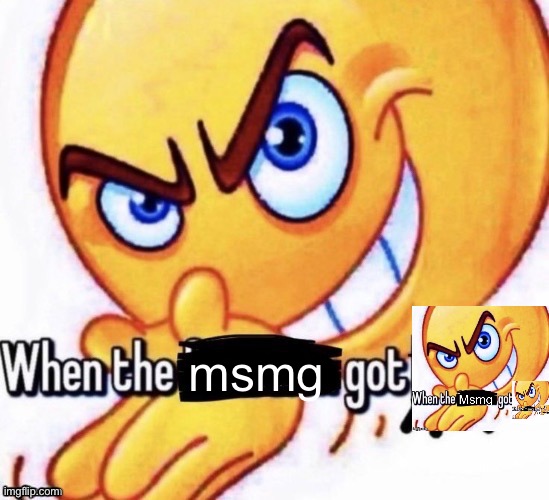 When the X got X | msmg | image tagged in when the x got x | made w/ Imgflip meme maker