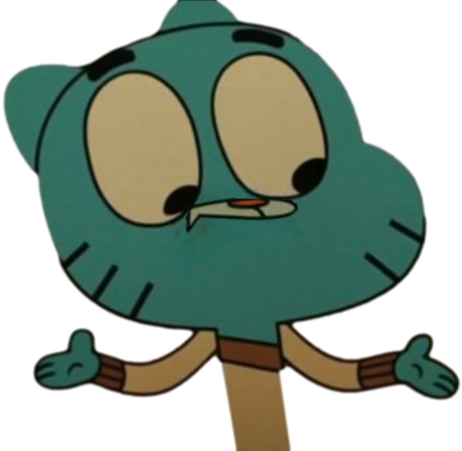 High Quality Gumball shocked Blank Meme Template