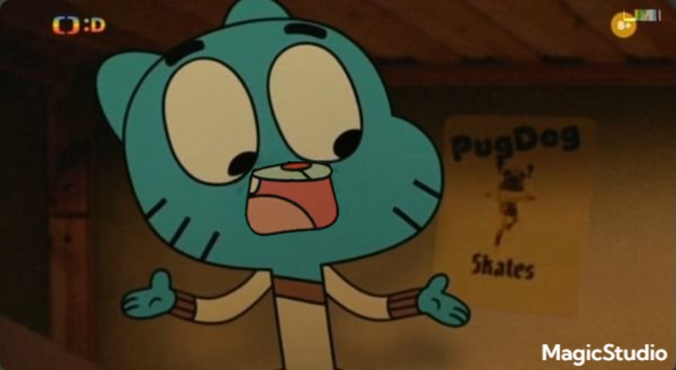 High Quality Gumball scared Blank Meme Template