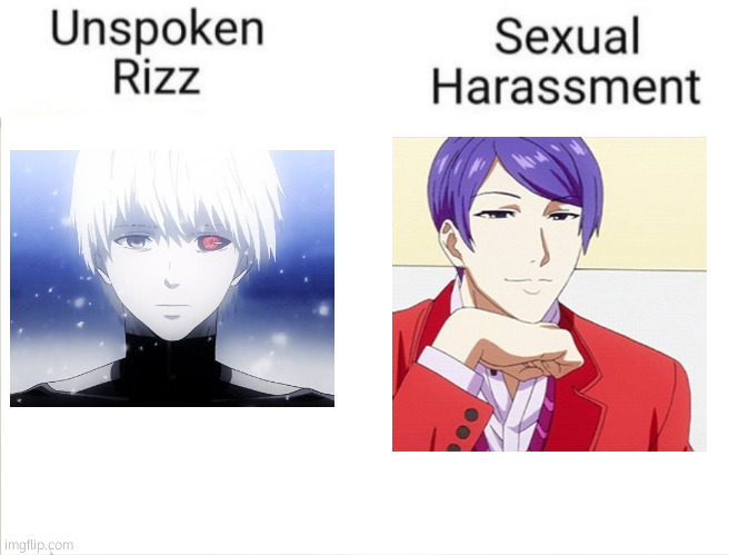 Unspoken Rizz vs sexual harassment | image tagged in unspoken rizz vs sexual harassment | made w/ Imgflip meme maker