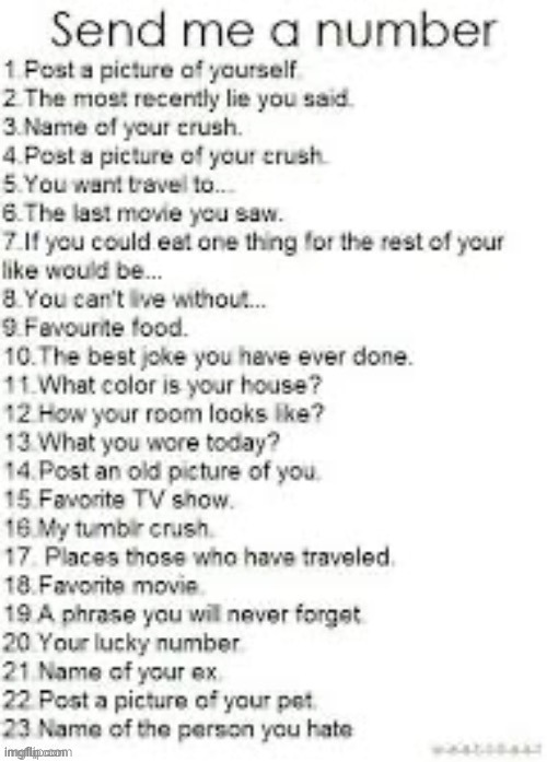 send me a number | image tagged in send me a number | made w/ Imgflip meme maker