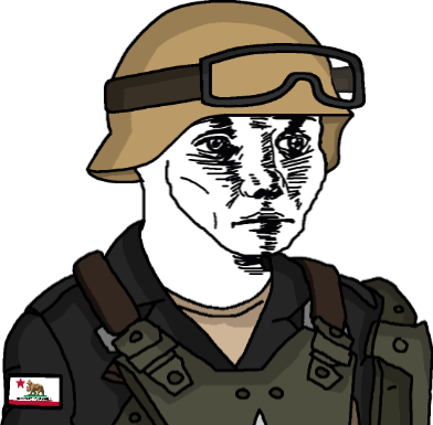 WWIV Californian Volunteer (2nd ver.) Blank Meme Template