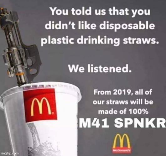 Glory | image tagged in halo,mcdonalds,straws | made w/ Imgflip meme maker