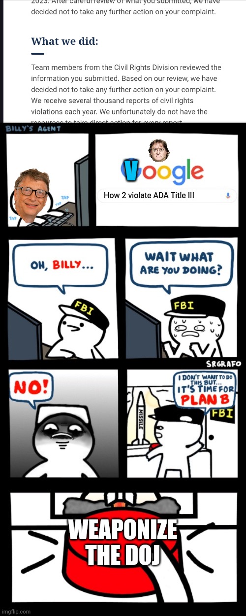Image tagged in billy s fbi agent plan b
