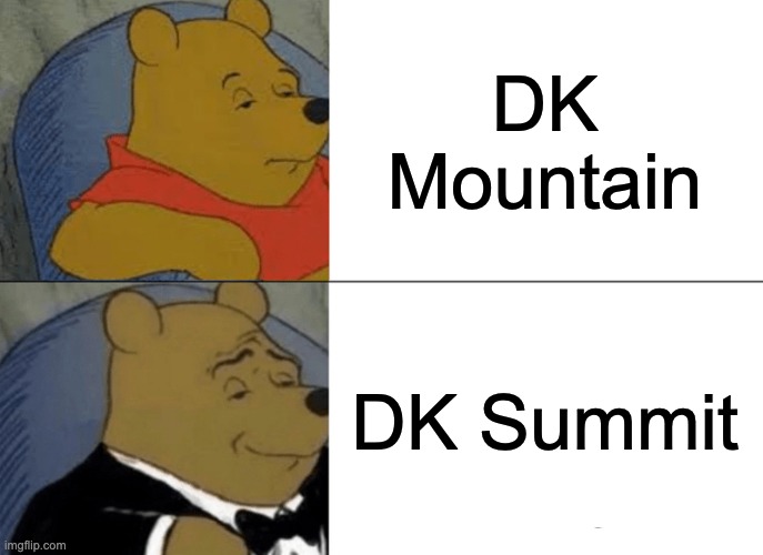 DK Summit solos. | DK Mountain; DK Summit | image tagged in memes,tuxedo winnie the pooh,mario kart,mario kart 8,mario,nintendo | made w/ Imgflip meme maker