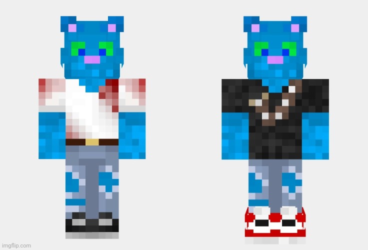 Which do you guys think is better? (Skins made by SpartanYoroi) | image tagged in furry,minecraft,screenshots | made w/ Imgflip meme maker