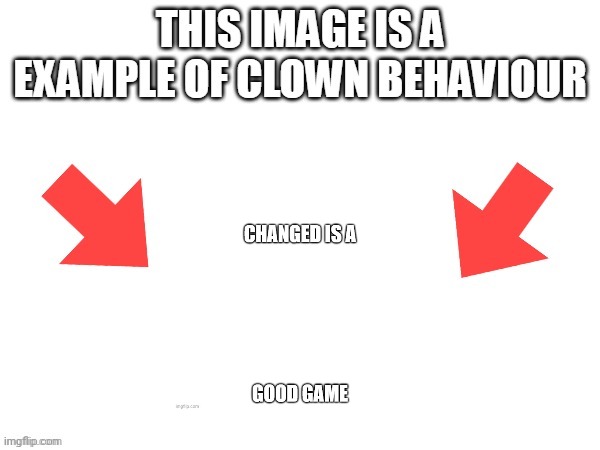 No Changed is a worst game  | image tagged in this image is a example of clown behaviour | made w/ Imgflip meme maker