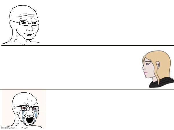 Wojak reaction angry | image tagged in wojak,soyjak,soyjak vs chad,girls vs boys,reactions,reaction | made w/ Imgflip meme maker