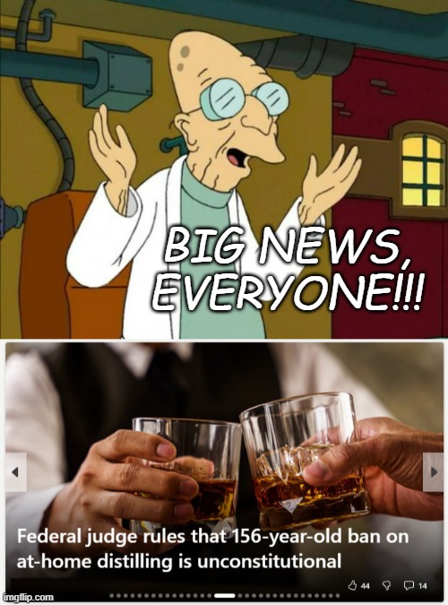 Let's see where this goes. | BIG NEWS, EVERYONE!!! | image tagged in professor farnsworth good news everyone,meanwhile | made w/ Imgflip meme maker