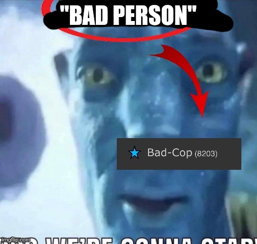 "BAD PERSON" | made w/ Imgflip meme maker