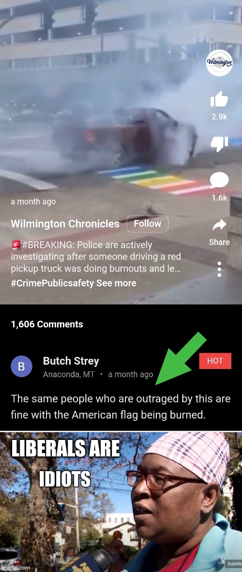 THEY CALL THIS A CRIME, BUT ARE OK WITH BURNING THE NATIONS FLAG. | LIBERALS ARE | image tagged in idiots,liberals,democrats,lgbtq | made w/ Imgflip meme maker