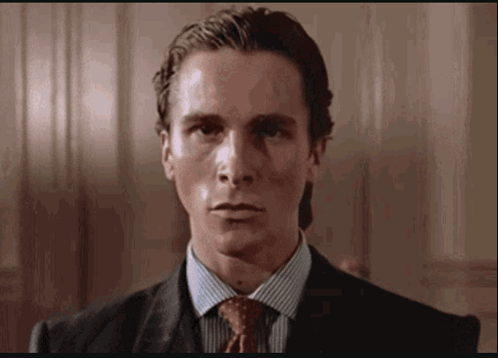 Patrick Bateman Blank Meme Template