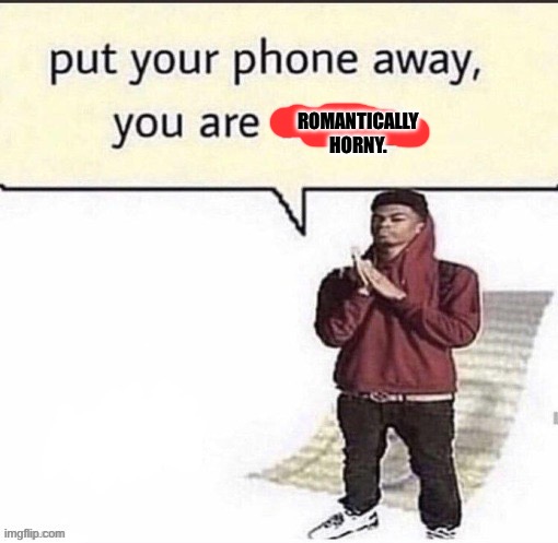 Asexual put your phone away Blank Meme Template