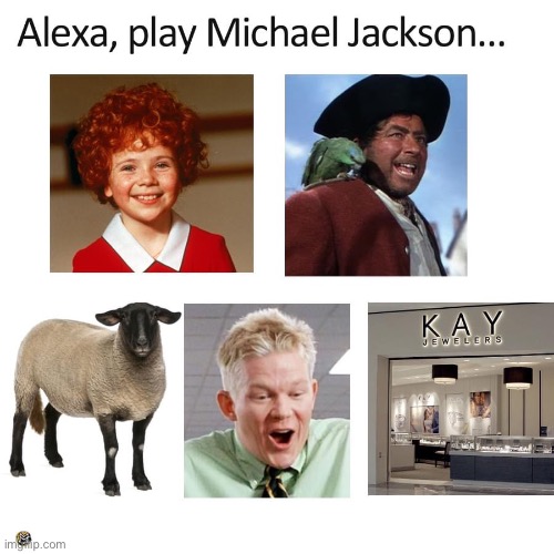 Billy Jean? Guess the song in comments | image tagged in annie,michael jackson,okay | made w/ Imgflip meme maker