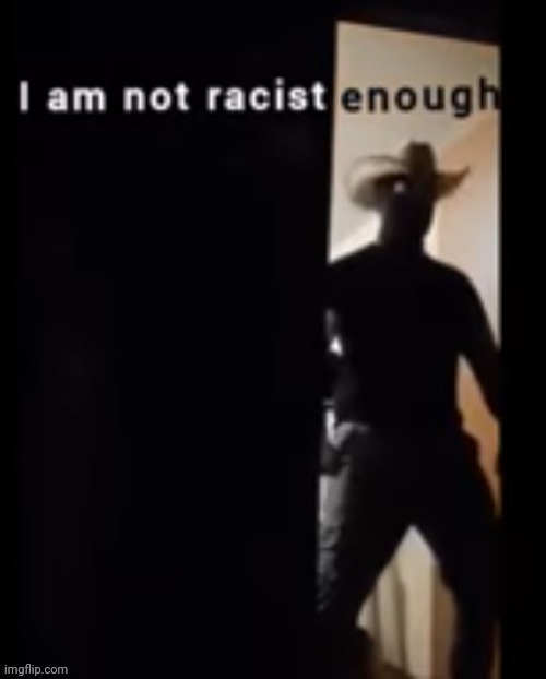 . | image tagged in i am not racist enough | made w/ Imgflip meme maker