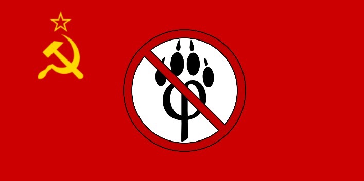 Soviet anti furry flag Blank Meme Template