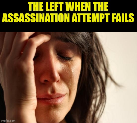 TRUMP 2024!!! | THE LEFT WHEN THE ASSASSINATION ATTEMPT FAILS | image tagged in memes,first world problems,donald trump,election,2024 | made w/ Imgflip meme maker