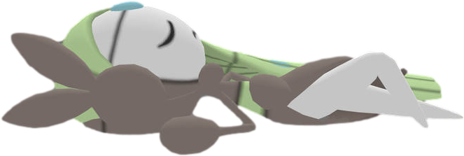 Meloetta Sleeping/Knocked Out 3 Blank Meme Template